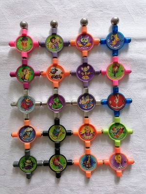 Cross-shaped magnets used, set of 20 rare pieces