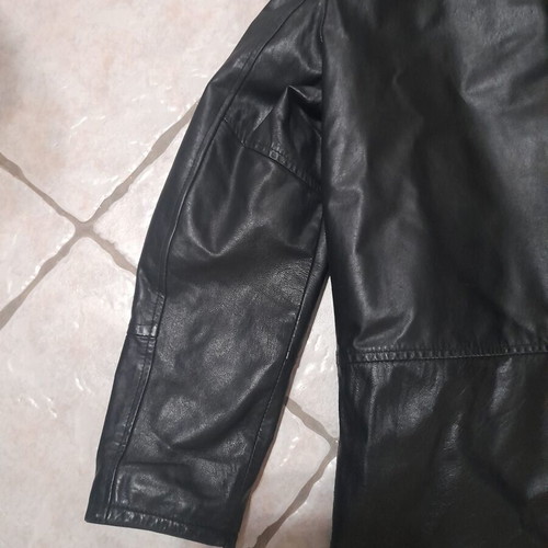 Leather men's trench coat Pelle su Pelle by I Matti XL like new, black