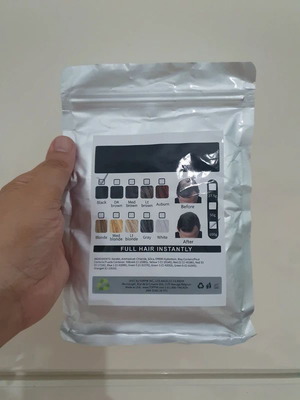 Keratin hair fibers refill bag 100g, black