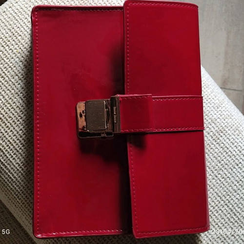 Miu Miu clutch red new with gold detailing