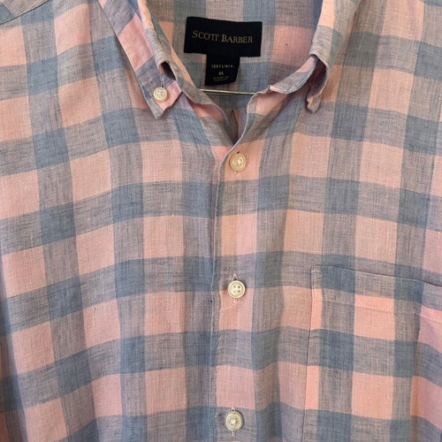 Scott Barber men's linen shirt XL like new, multicolor