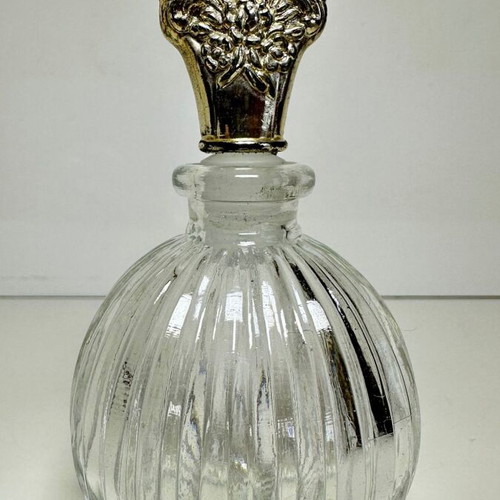 Vintage crystal perfume bottle, Victorian Baroque style