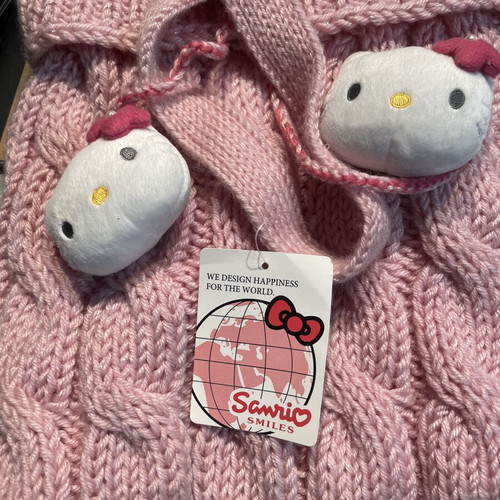 Hello Kitty pink knitted shoulder bag Sanrio