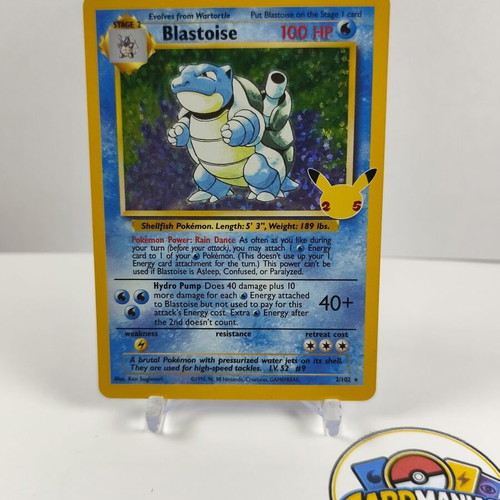 Blastoise Pokémon TCG Card Reverse Holo Rare Near Mint