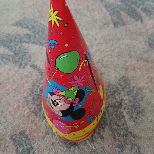 Disney birthday hats, pack of 5, like new