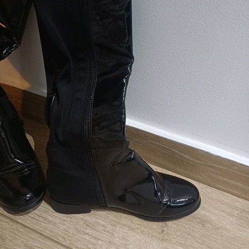 Migato boots black patent leather and fabric size 37 like new