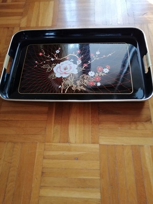 Plastic serving tray new with decoration made in Japan
