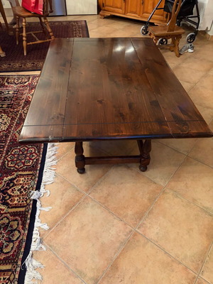 Wooden folding table vintage used