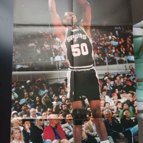 Scottie Pippen David Robinson double giant poster used