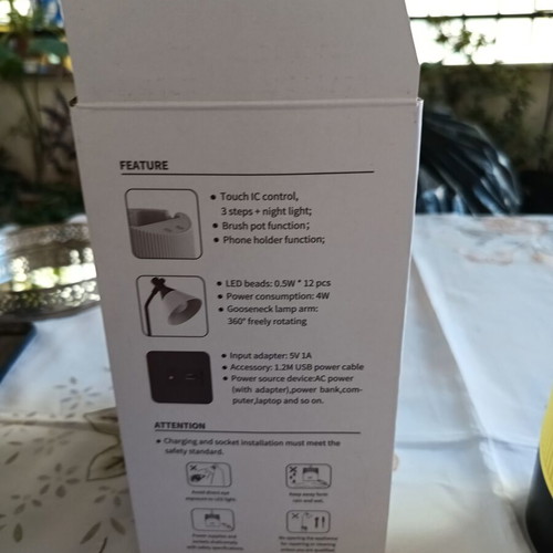 TaigeXin LED Desk Lamp TGX-L2 USB Rechargeable with Pen Holder