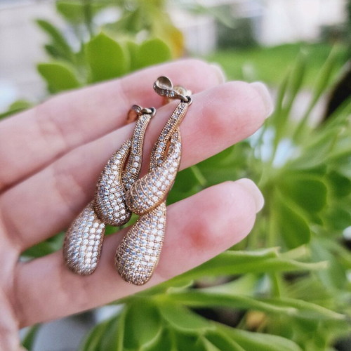 925 Silver Gold Plated Earrings like new