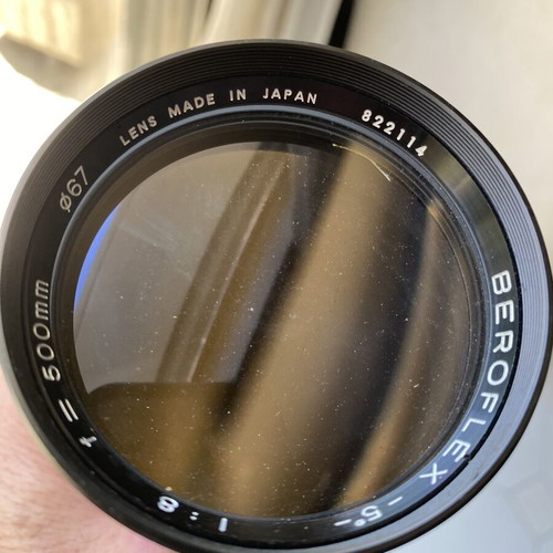 Beroflex -5 1:8 f=500mm Lens Made in Japan like new, 1980 period