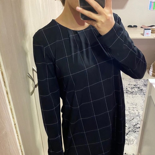 Black elastic dress with thin fabric, size M 38 10