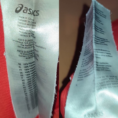 Asics MotionDry sports T-shirt used, red, size M