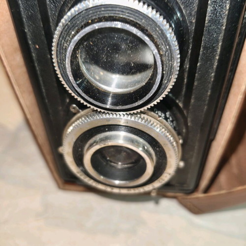 Lubitel 2 red collectible camera like new with original case and strap