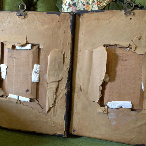 Pair of Antique Oil Paintings on Wooden Panels used, c. 1890–1910