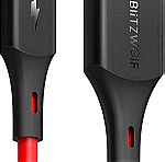  1καλωδιο BlitzWolf BW-TC14 3A USB Type-C Cable Fast Charging Data Sync Transfer