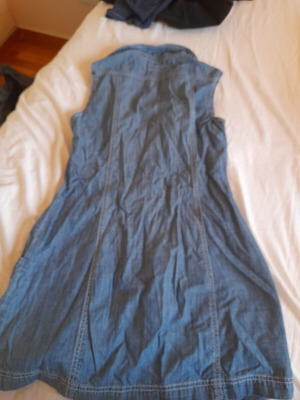 Jean dress like new, summer, blue, size L