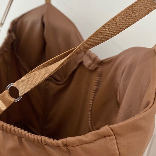 Mini leather dress like new, brown, tight fit, size S