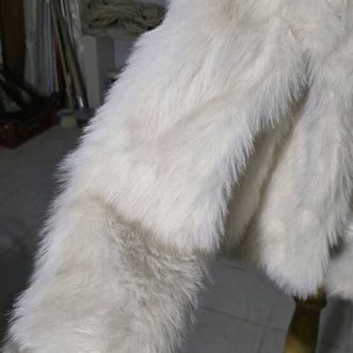 Kate London white faux fur jacket slightly used with small stain