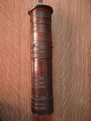 Coffee grinder used, brass, missing handle