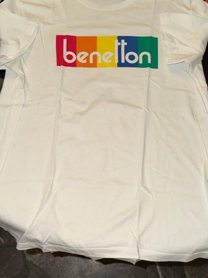 Benetton κοντομάνικο λευκό σαν καινούργιο, μέγεθος L