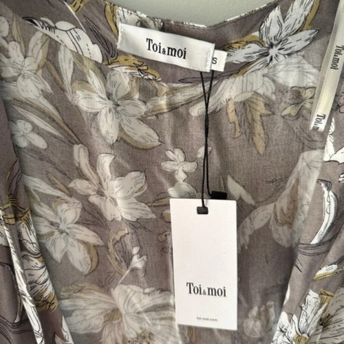 Toi&Moi short-sleeve top new, gray, size S