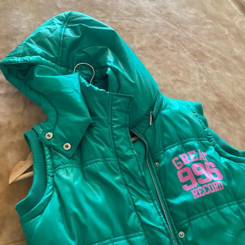 Abysse Women's Sleeveless Jacket Green Like New
