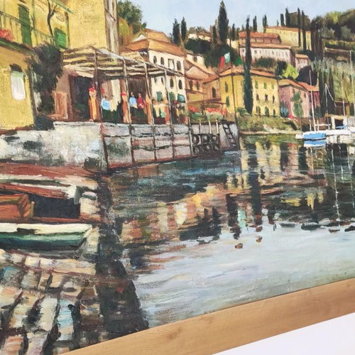 Oil painting by K. Kountouris used with new frame 100x70