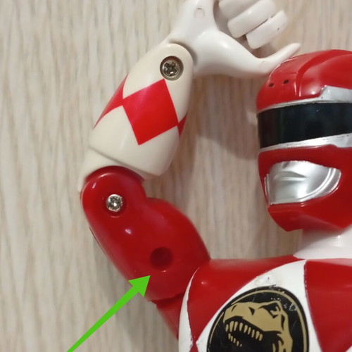 Mighty Morphin Power Rangers Red Ranger Figure Kick Action Bandai 1993