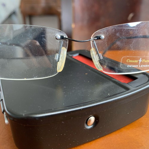 Cesare Paciotti Authentic Rimless Eyeglass Frame New Black