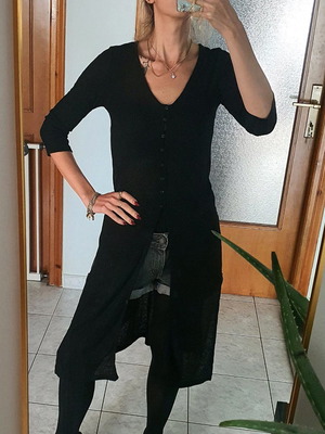 Long knitted cardigan Stradivarius used, size Medium