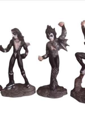 Αγαλματάκια διακοσμητικά συγκροτήματος KISS καινούργια, πακέτο 4 τεμαχίων