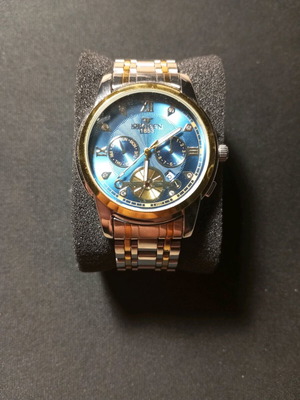 Fngeen 1853 ρολόι νέο, quartz, μπλε και χρυσό με ανταλλακτικά μπρασελέ