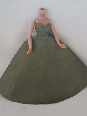 El Greco 1980s Bibi Bo doll dress used, Golden Vision with wear