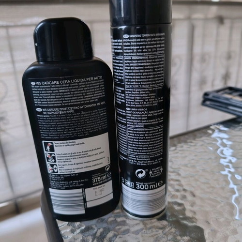 Glass cleaner and car wax new items