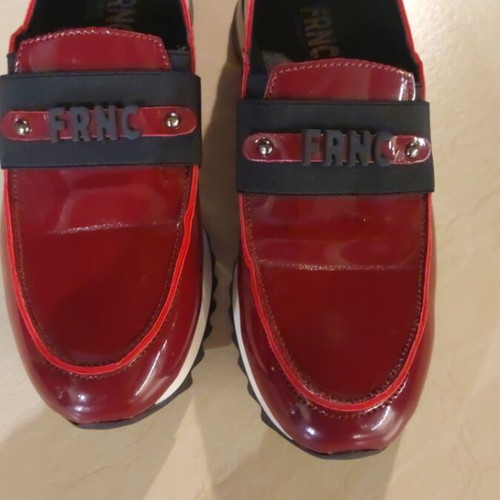 FRNC women's leather moccasins like new, burgundy, size 39