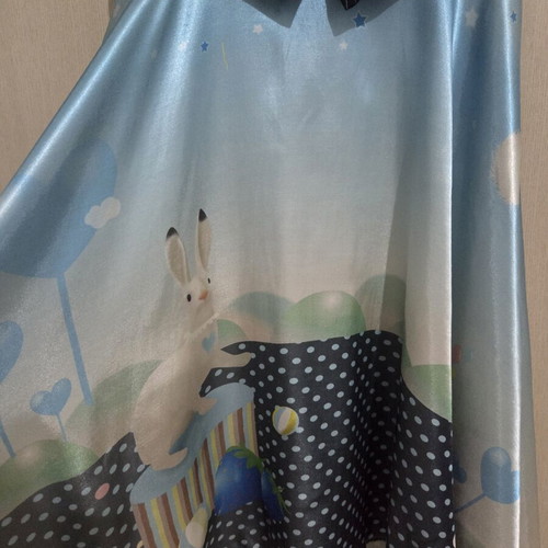 Fornarina vintage dress Alice in Wonderland theme like new, blue turquoise
