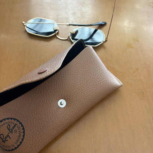 Ray Ban Octagonal Sunglasses, gold