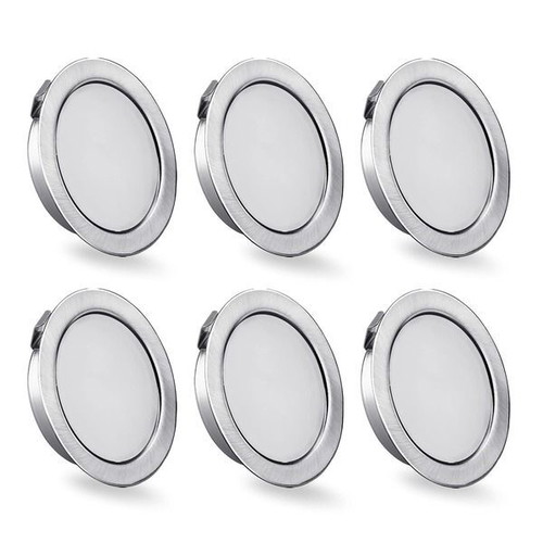 Kyotech 6-piece LED furniture spotlights 3.5W 3000K IP44 nickel