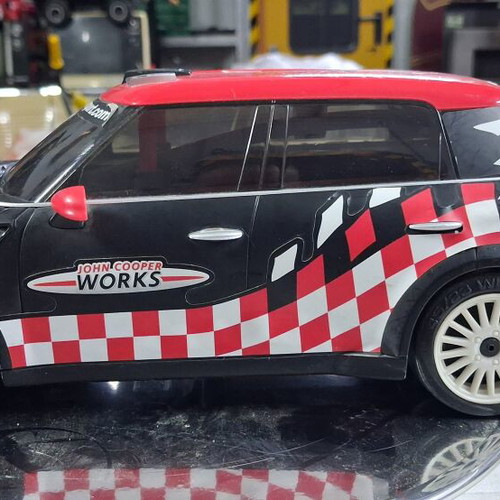 Nikko Mini Cooper remote control car used, missing one mirror