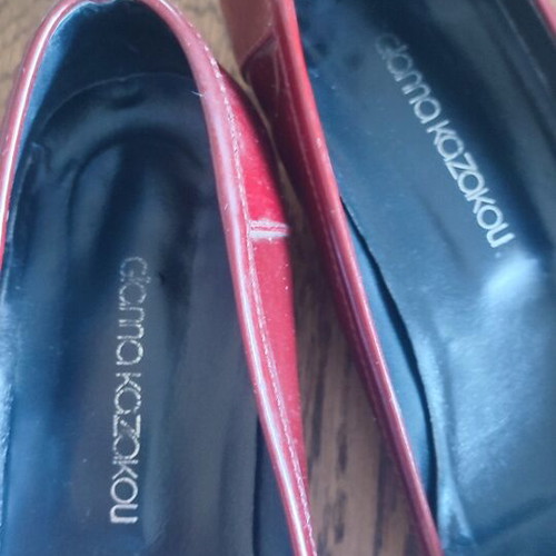 Gianna Kazakou ballerinas like new, burgundy leather with front details
