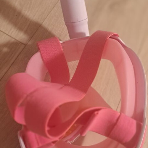 Full Face Snorkeling Mask Pink with GoPro Mount used, 8-12 years