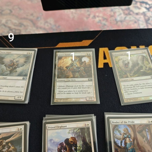 Magic the Gathering M13 White Card Collection like new with sleeves