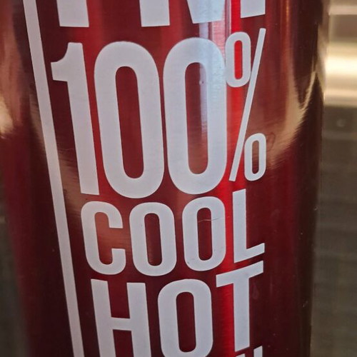 Stainless steel travel mug red metallic like new
