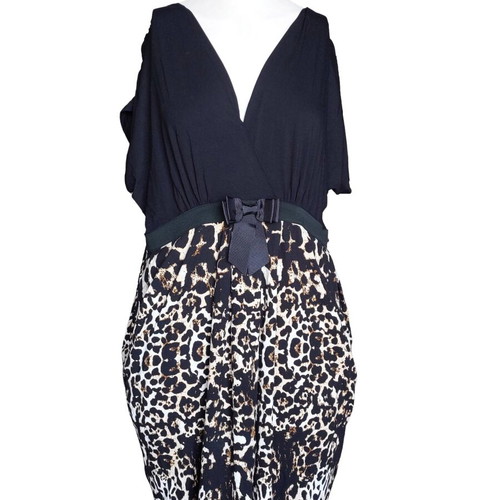 Leopard plus size viscose dress 2XL-3XL like new