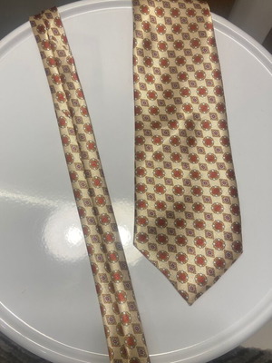 Tie new beige Nuova Moda Italiana 100% polyester