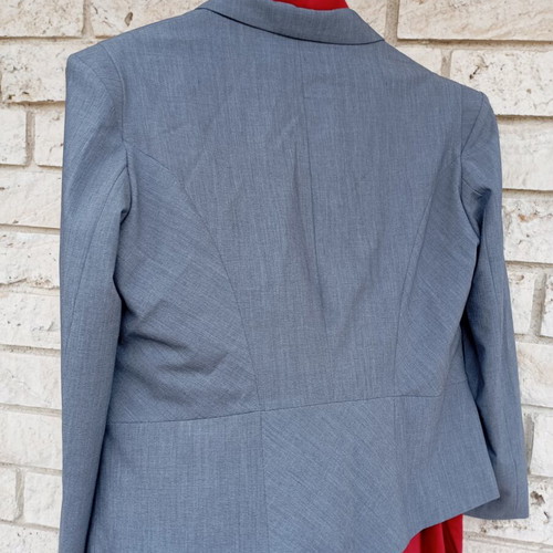 Gray Suit with Red Shirt like new, Greek tailoring