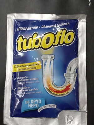Tub.o.flo drainpipe cleaner with cold water new