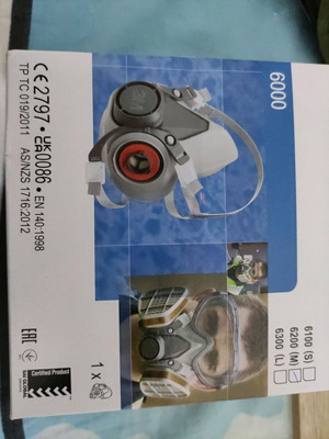 3M Half Face Mask with 6059 and 5935 P3 Filters unused